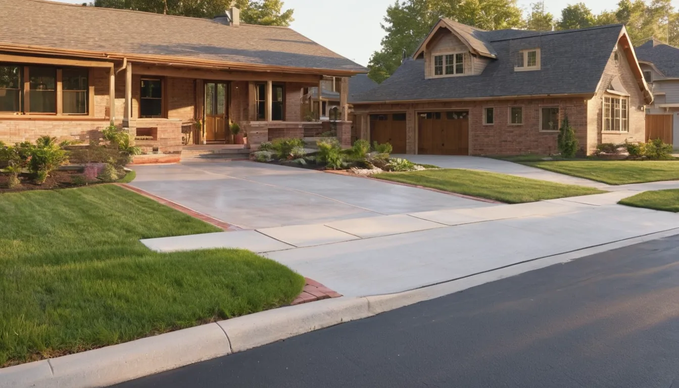 Freshly poured concrete driveway beside a frame home in the Crystal Lake area
